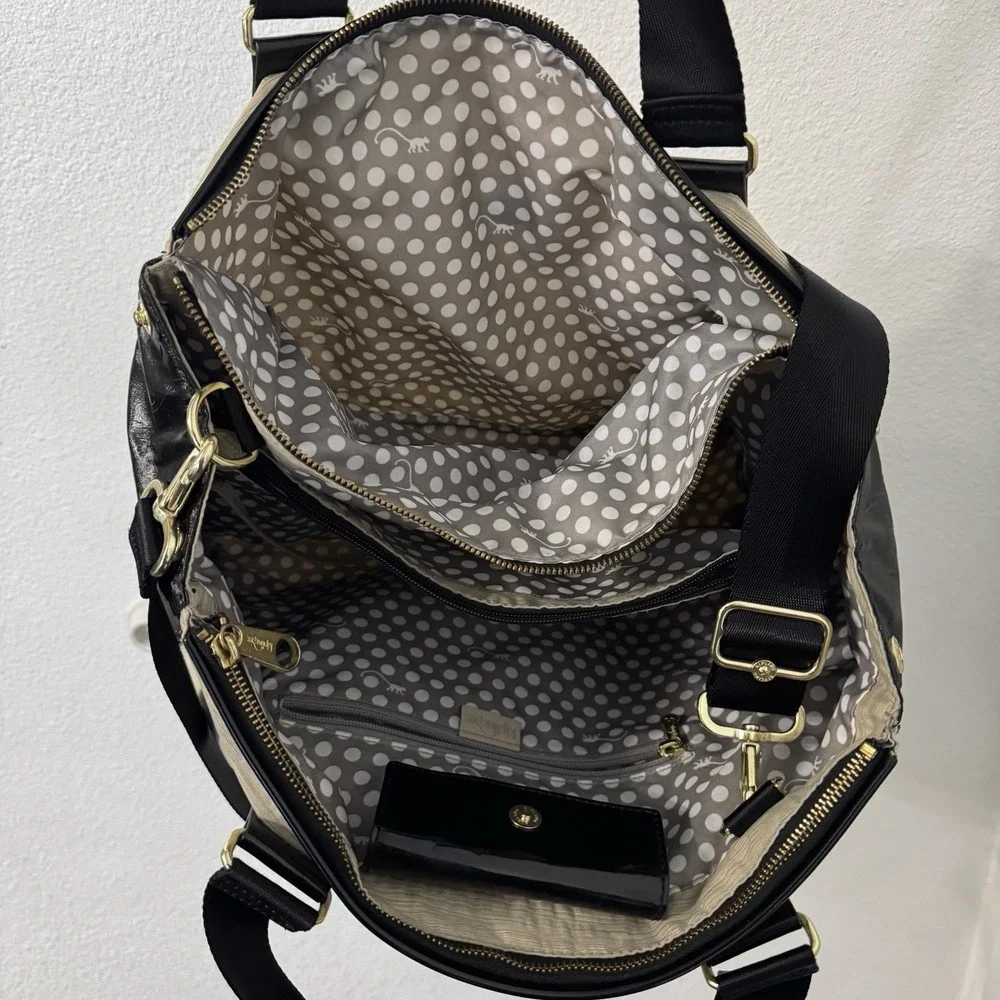 Kipling Genni Tote Bag Rare Travel Beige‎ Black